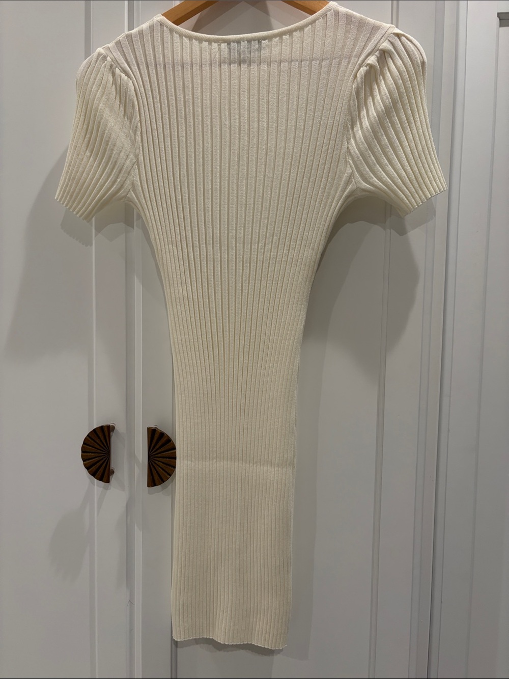RIHOAS Cream Ribbed Mini Dress - Picture 3 of 4